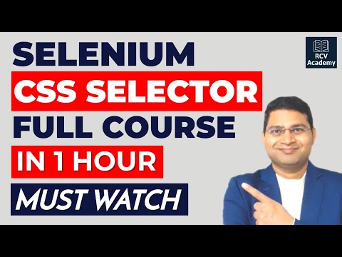 Selenium CSS Selector Tutorial CSS Selectors in Selenium WebDriver | CSS Selector Full Tutorial