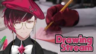 drawing art (handcam) | writing sounds, pencil asmr 【NIJISANJI EN | Ver Vermillion】