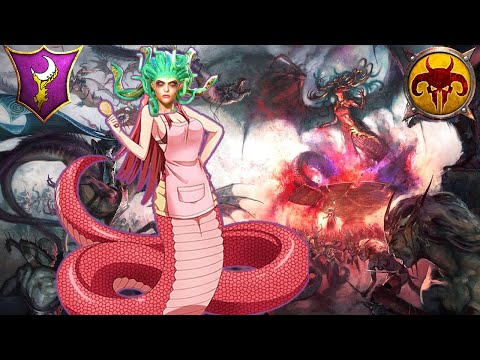 WHEN A SNAKE GIRL IS NOT ENOUGH - Crazy Close Dark Elves vs. Beastmen - Total War Warhammer 2