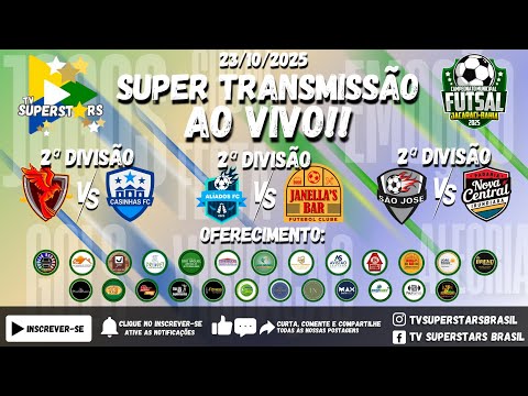 23/10 - CAMPEONATOS DE FUTSAL DE JACARACI 2025 - JOGOS EMOCIONANTES PELA 2ª DIVISÃO!!