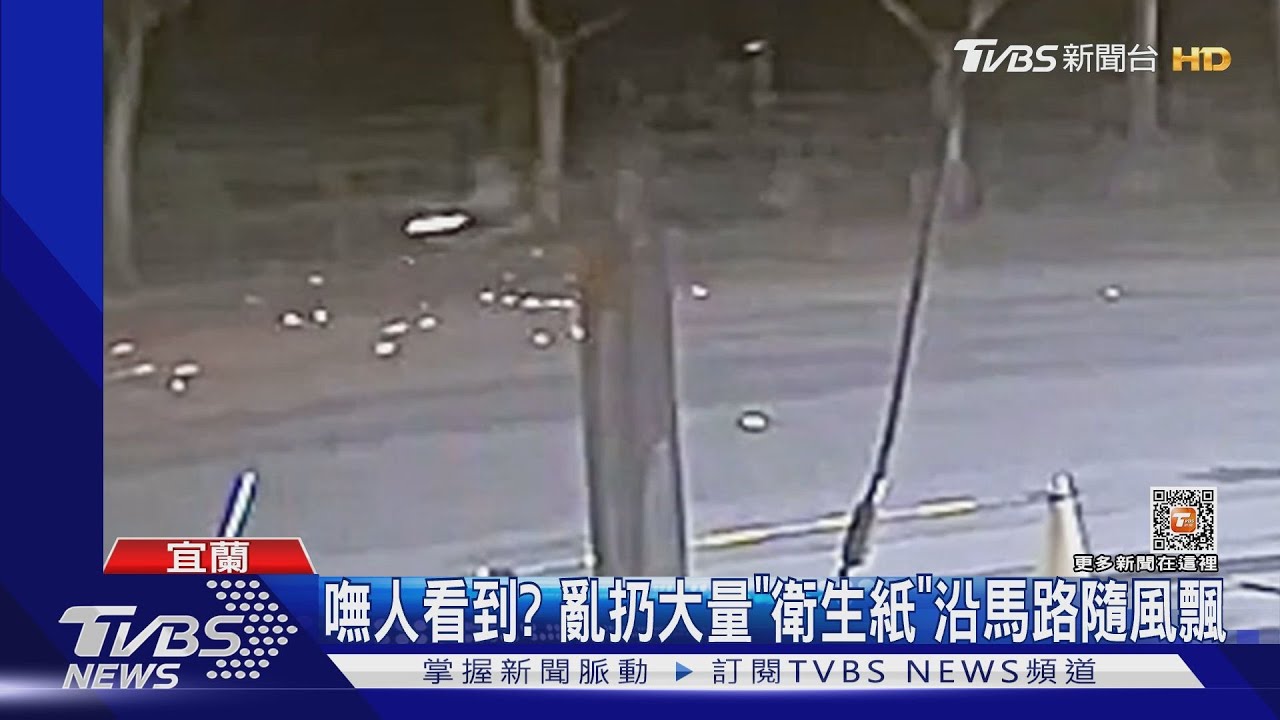 嘸人看到？　亂扔大量「衛生紙」沿馬路隨風飄