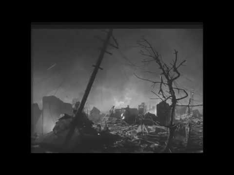 The aftermath of Godzilla's attack (1954)