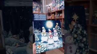 Пазл фигурный на подложке+Доп. реальность. Танцующие снеговики. 80 дет.