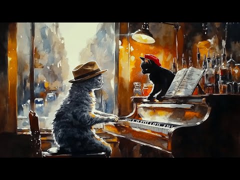 Gypsy Balkan Jazz Grooves | Cool Cat Chill Cat | Funky Swing, Violin & Street Café Vibes 🍷🎷