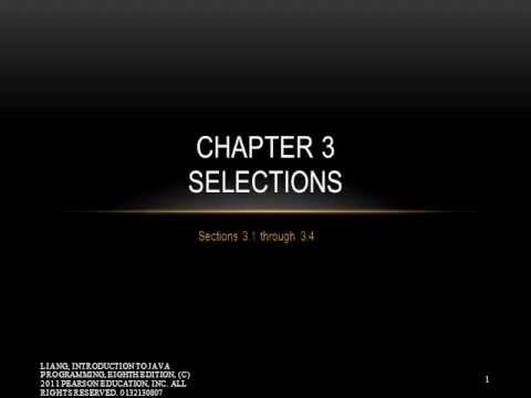 Java Chapter 3 Selections