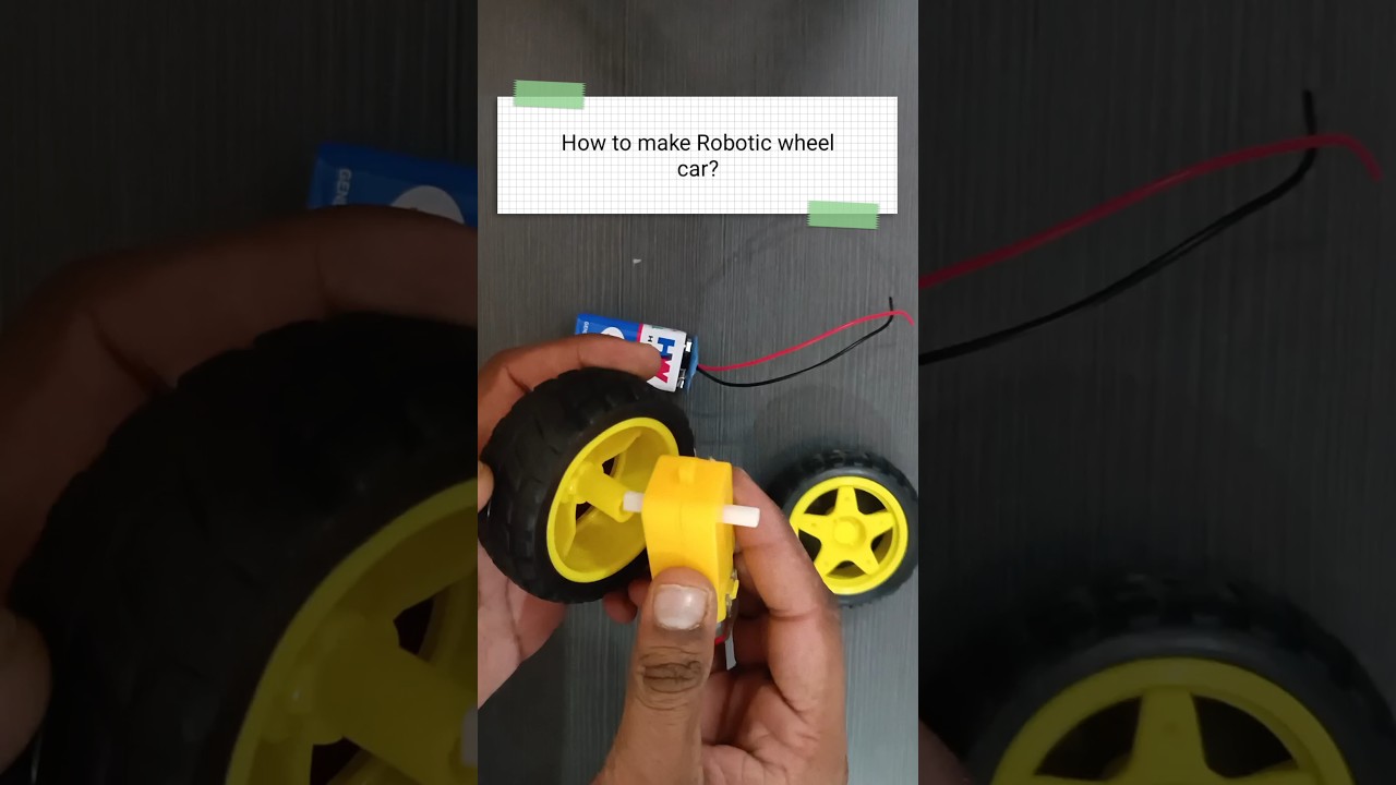 65mm Robot Wheel for BO Motor – Rubber Tire, Yellow (1pcs) Video Thumbnail