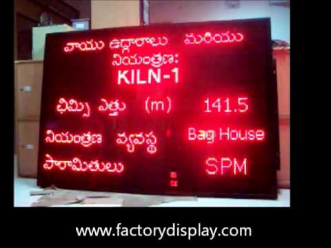 Outdoor Industry Air Quality Display /  Effluents And Emission LED Pollution Parameter Display