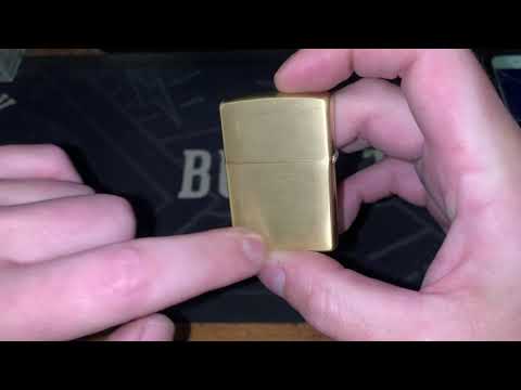 Zippo Brushed Brass Tarnish Progress - 1 Week