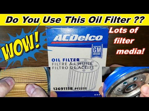 ACDelco Oil Filter PF2232 Cut Open, Diesel Oil Filter