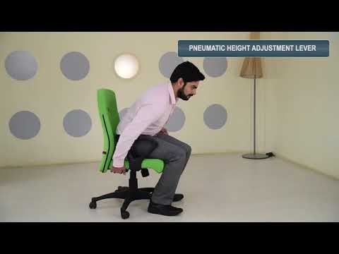 Godrej bravo high back chair, blue