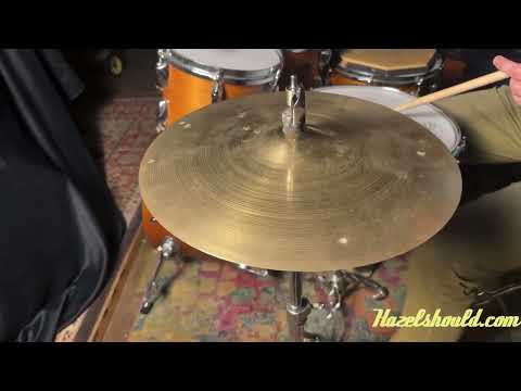 1960s Vintage Zildjian 14” Hihats PAPER THIN 740 780 g AMAZING PAIR! Light Complex Hand Hammered image 6