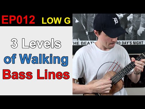 Learn 3 Walking Bass Lines for Blues Ukulele || Beginner / Intermediate / Advanced
