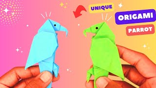 How to make Origami PARROT that sits on your finger  | How to make Paper Bird (ORIGAMI)