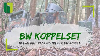 BW KOPPELSET - Ultralight Packing mit der originalen Bundeswehr Koppel