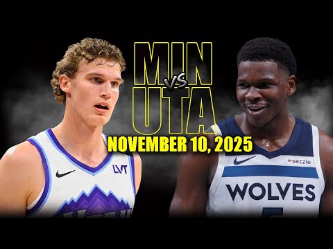 Minnesota Timberwolves vs Utah Jazz Full Game Highlights - November 10, 2025 | NBA Season