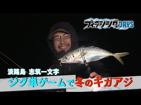 【フィッシングDAYS】#131 淡路島志筑一文字　ジグ単ゲームで冬のギガアジ