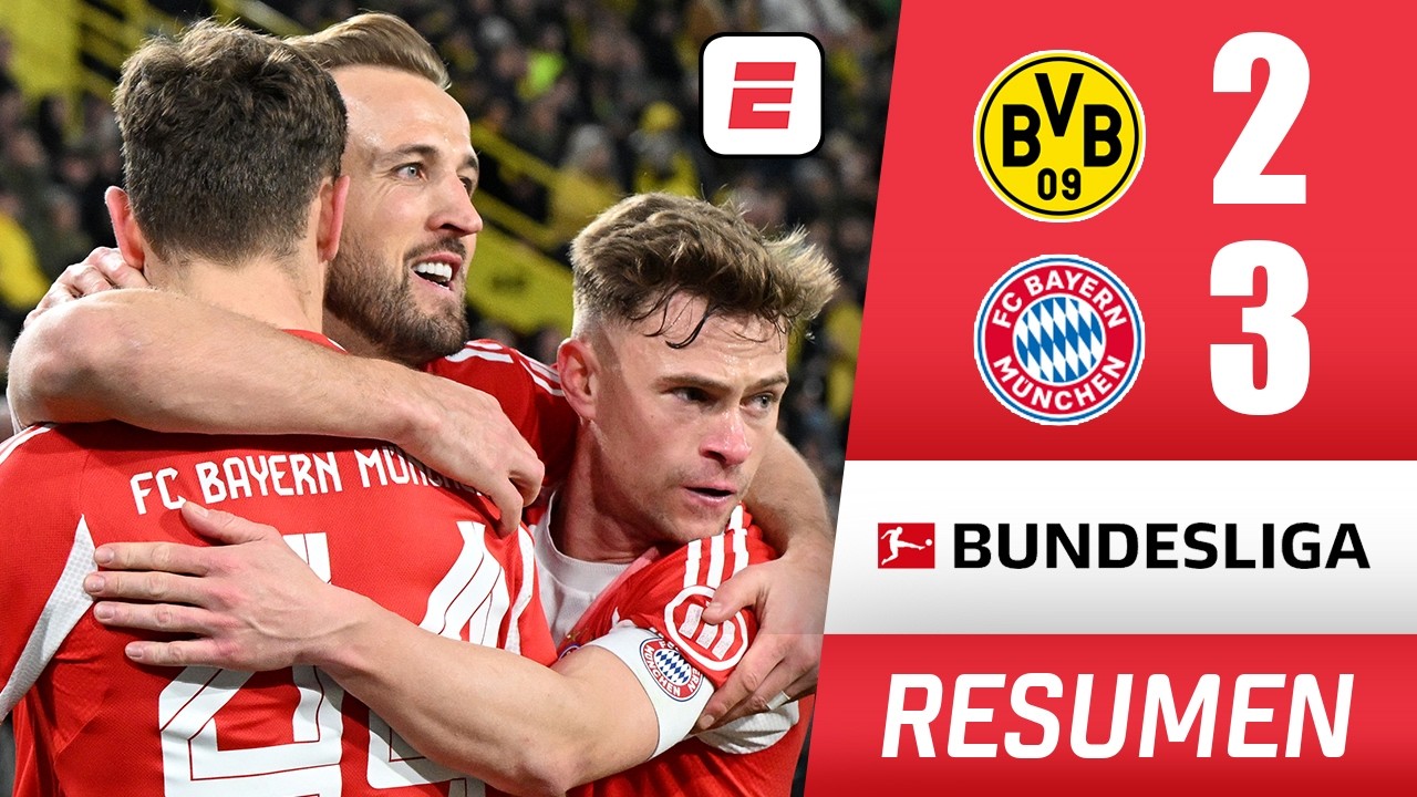 BAYERN MUNICH se quedó con un TRIUNFAZO en partido de infarto ante BORUSSIA DORTMUND | Bundesliga