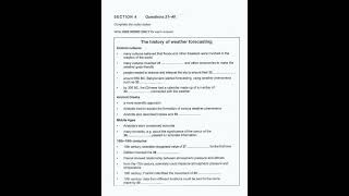 Listening part four( The history of weather forecasting) @ieltslisteningpro.24