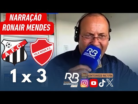 Ronair Mendes narra os gols de Anápolis 1 x 3 Vila Nova | Goianão 2026