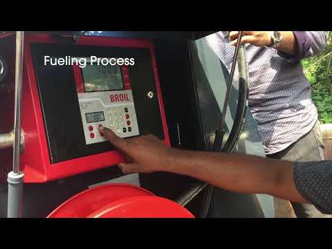 Processing of mobile fuel dispenser