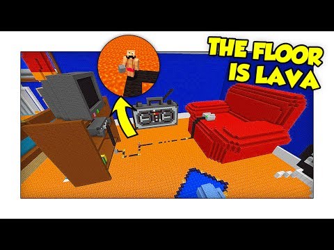 Minecraft The Floor Is Lava - FUGA DALLA CAMERETTA DI LAVA! w/ Two Players One Console