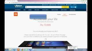 preview picture of video 'Xiaomi Mi3 Sale How to buy online Flipkart 502 error'