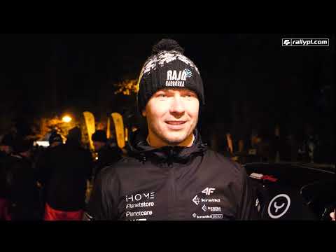 Kamil Bolek na mecie ProfiAuto 46 Rajd Cieszyńska Barbórka .