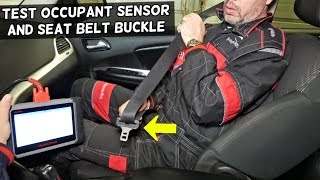 HOW TO TEST SEAT OCCUPANT SENSOR and HOW TO TEST SEAT BELT BUCKLE DODGE JEEP CHRYSLER