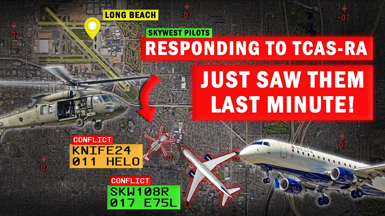 Near Collision U.S. Army Helicopter | TCAS-RA on Delta Plane