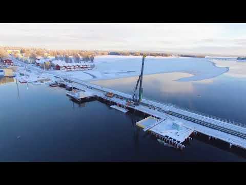Peab bygger bro över Indalsälven i Lit