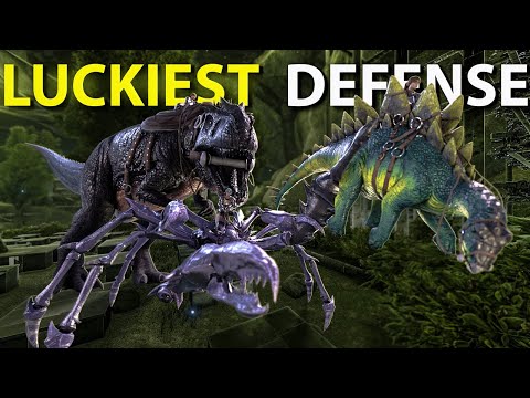 The LUCKIEST Base Defense Against My BIGGEST ENEMY - ARK