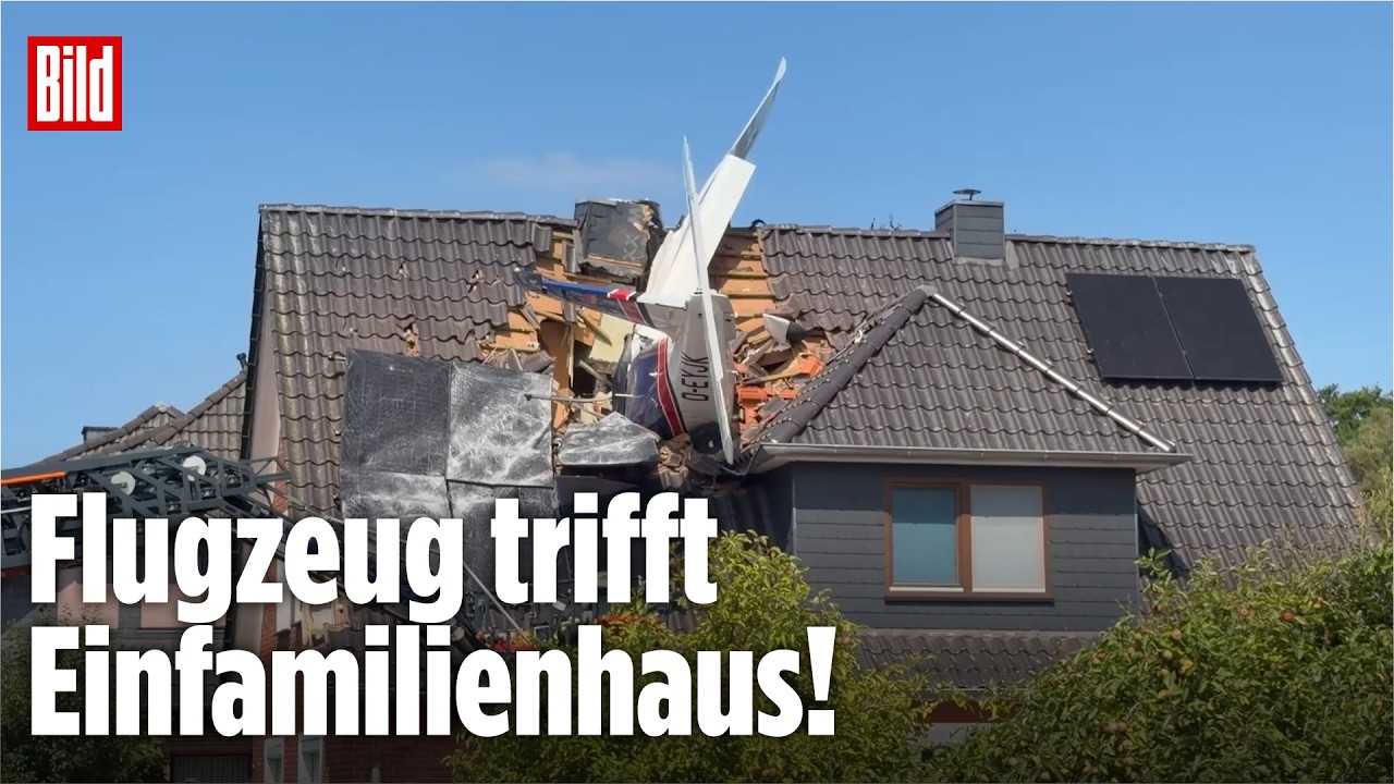 Nahe Oldenburg: Flugzeug-Drama nach dem Start – Kleinflieger stürzt in Wohngebiet!