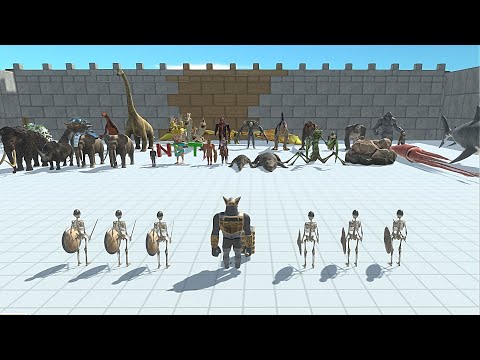 GHOR HAMMER WITH 6 SKELETON VS BOSS & MINIBOSS - Animal Revolt Battle Simulator