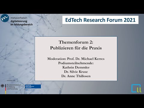 Publizieren für die Praxis: Podium mit Michael Kerres, Kathrin Demmler, Silvie Kruse, Anne Thillosen