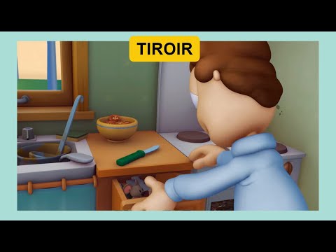 FIPA FVV French Video Vocabulary #26: TIROIR (Bonus Word: Mirror), Garfield Quand les souris dansent