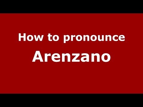 How to pronounce Arenzano (Italian/Italy) - PronounceNames.com