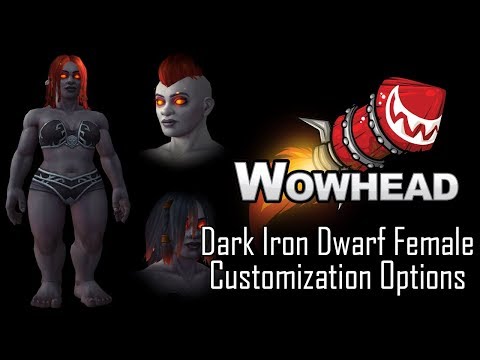 Dark Iron Dwarf Female Allied Race Character Customization Options