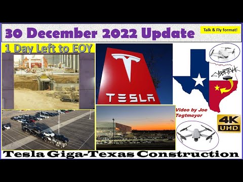 Last drone flight and site tour for 2022! 30 December 2022 Giga Texas Construction Update (09:35AM)