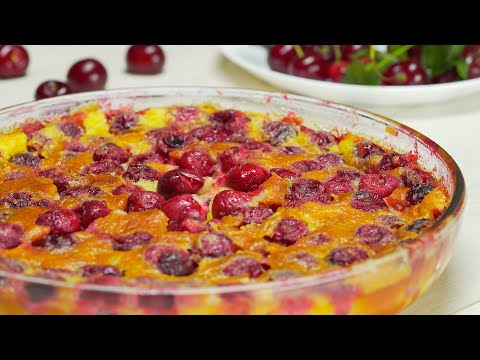 Traditional French CHERRY PIE - CLAFOUTIS / Clafoutis aux Cerises. EASY Recipe by Always Yummy!