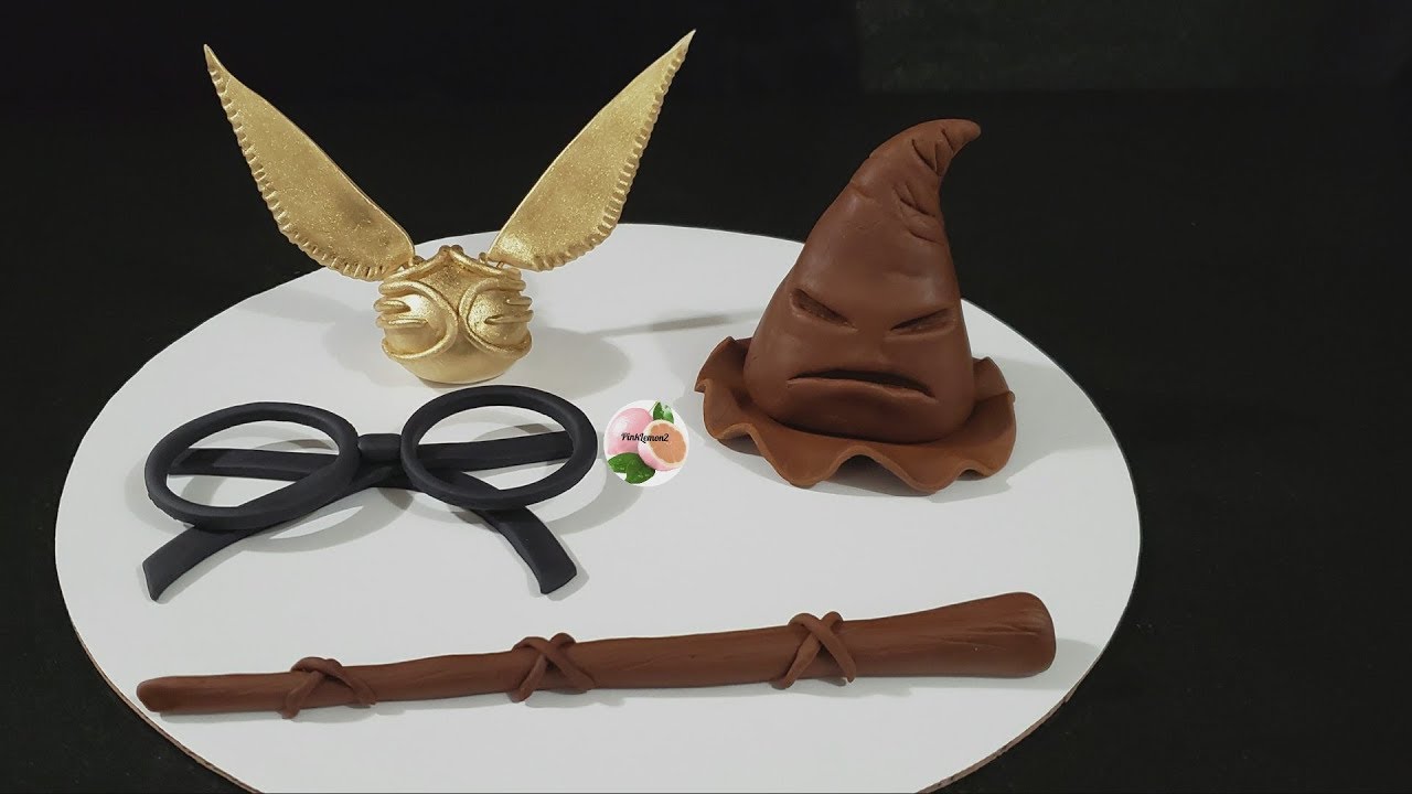 HARRY POTTER DECORACION/HARRY POTTER CAKE GOLDEN SNITCH,SORTING HAT,WANDS
