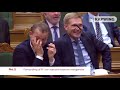 Laughter in Danish Parliament during Question Time.