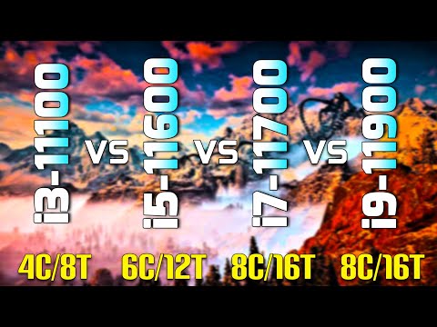 Core i3 11100 vs Core i5 11600 vs Core i7 11700 vs Core i9 11900 | PC Gameplay Tested