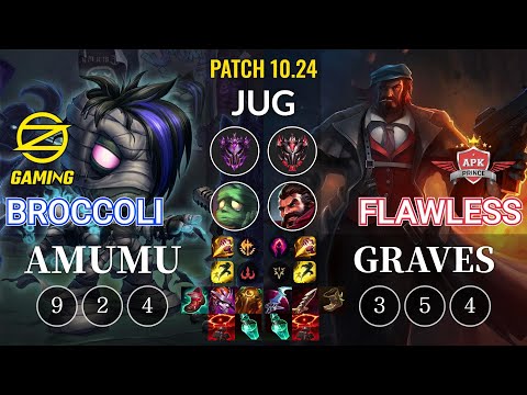 OZ BroCColi Amumu vs APK Flawless Graves Jungle - KR Patch 10.24