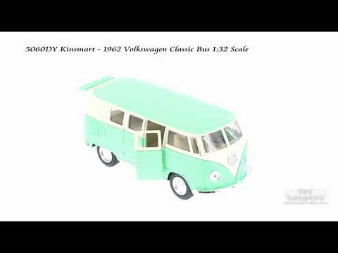 Металлическая машинка Kinsmart 1:32 «1962 Volkswagen Classical Bus (Пастельные цвета)» KT5060DY инерционная / Зеленый