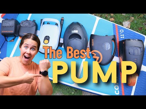 Electric Paddle Board Pump, 20PSI SUP Air Pump with Inflation & Deflation Functions & 12V DC Car Connector, Portable Quick Inflator for Inflatable Paddleboard, Kayaks, Boats and Air Mattresses video review thumbnail