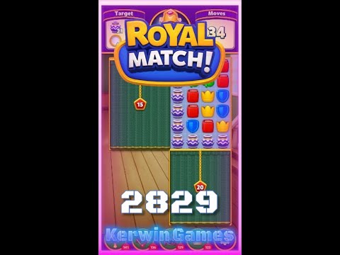 Royal Match Level 2829 - Super Hard Level - No Boosters Gameplay