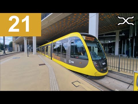 🚊 U-OV Utrecht Tramlijn 21 Cabinerit P+R Science Park - IJsselstein-Zuid | CAF Urbos 100 2022