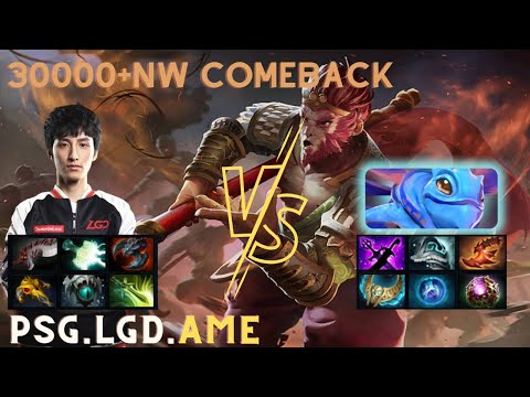 Ame - Monkey King CARRY VS 37 KILLS PUCK - EPIC 30000+ NEWWORTH COMEBACK [Dota 2 Pro Highlight]