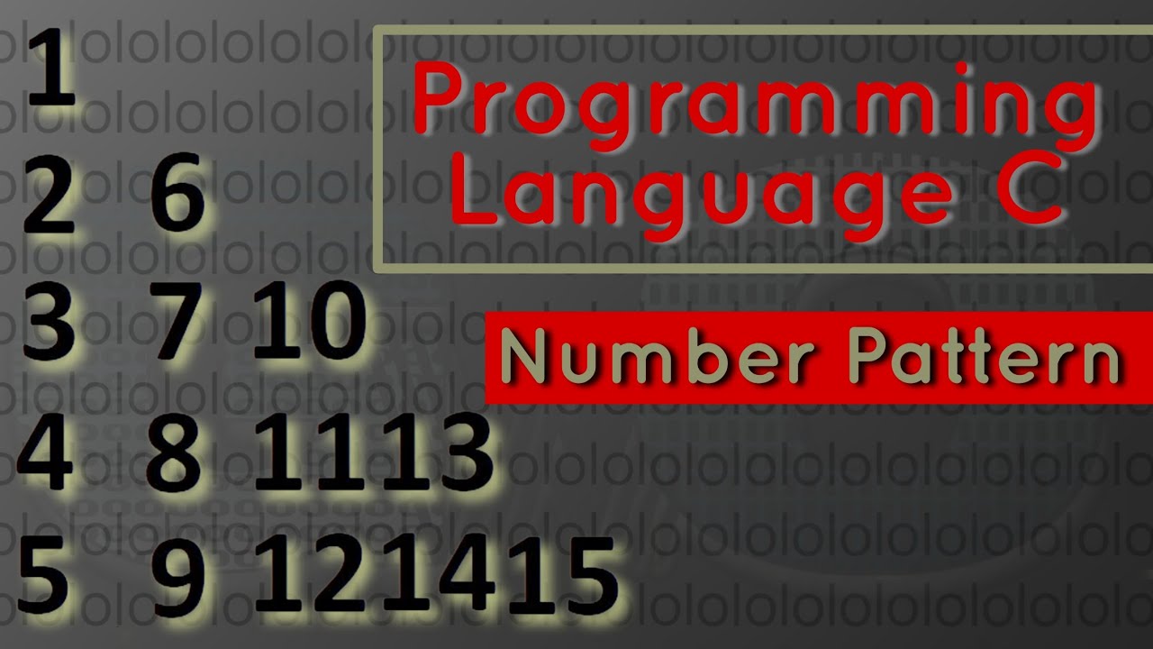 Number Pattern In Right Angle Triangle Type 1 || C programming