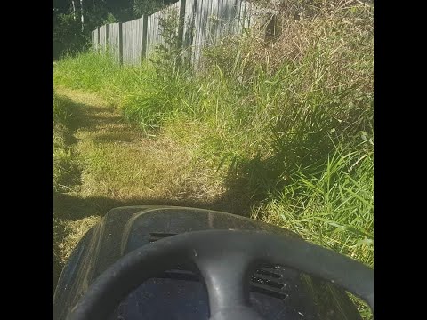$60 in 10minutes_cutting grass_husband and wife mowing crew (real-time video)